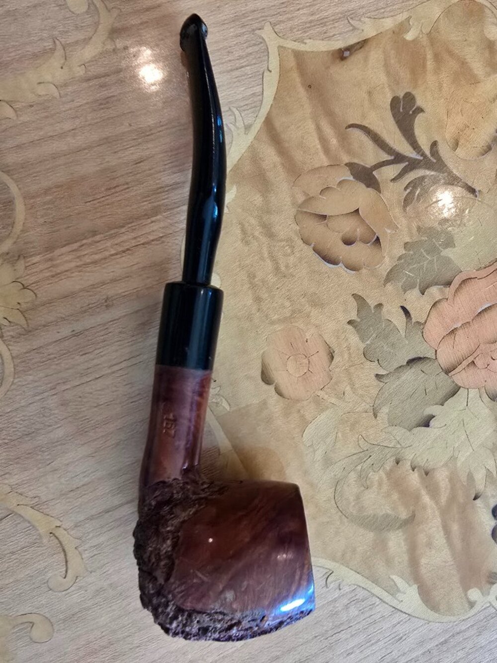 Rossi - Vintage Briar Pipe, Hybrid of Rusticated & Smooth Finish, Collectible